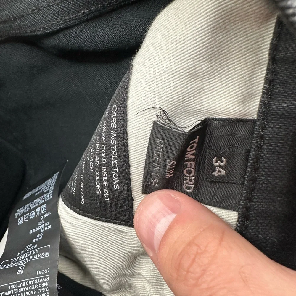 Tom Ford Black Skinny Waxed Denim